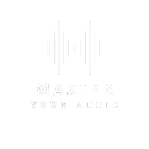 Master your audio white logo